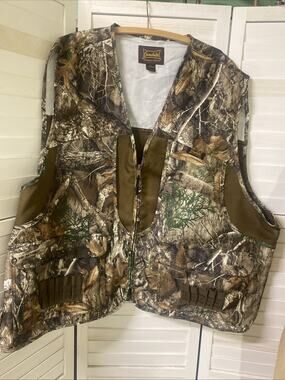 Gamehide Bird Hunting Vest Size 4X Realtree Edge Camo Full Zipper